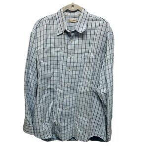 Peter Millar Mens Plaid Button Down Shirt Size XL Office Western Preppy Classic